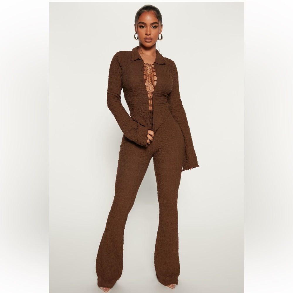 Textured pants set
